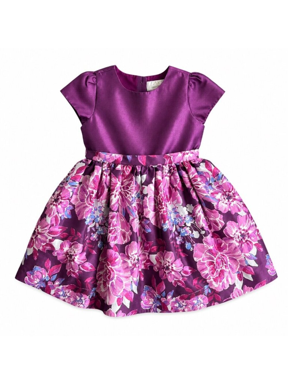 Gymboree Dressed Up Girls Floral Party Dress Size 3T Purple Pink